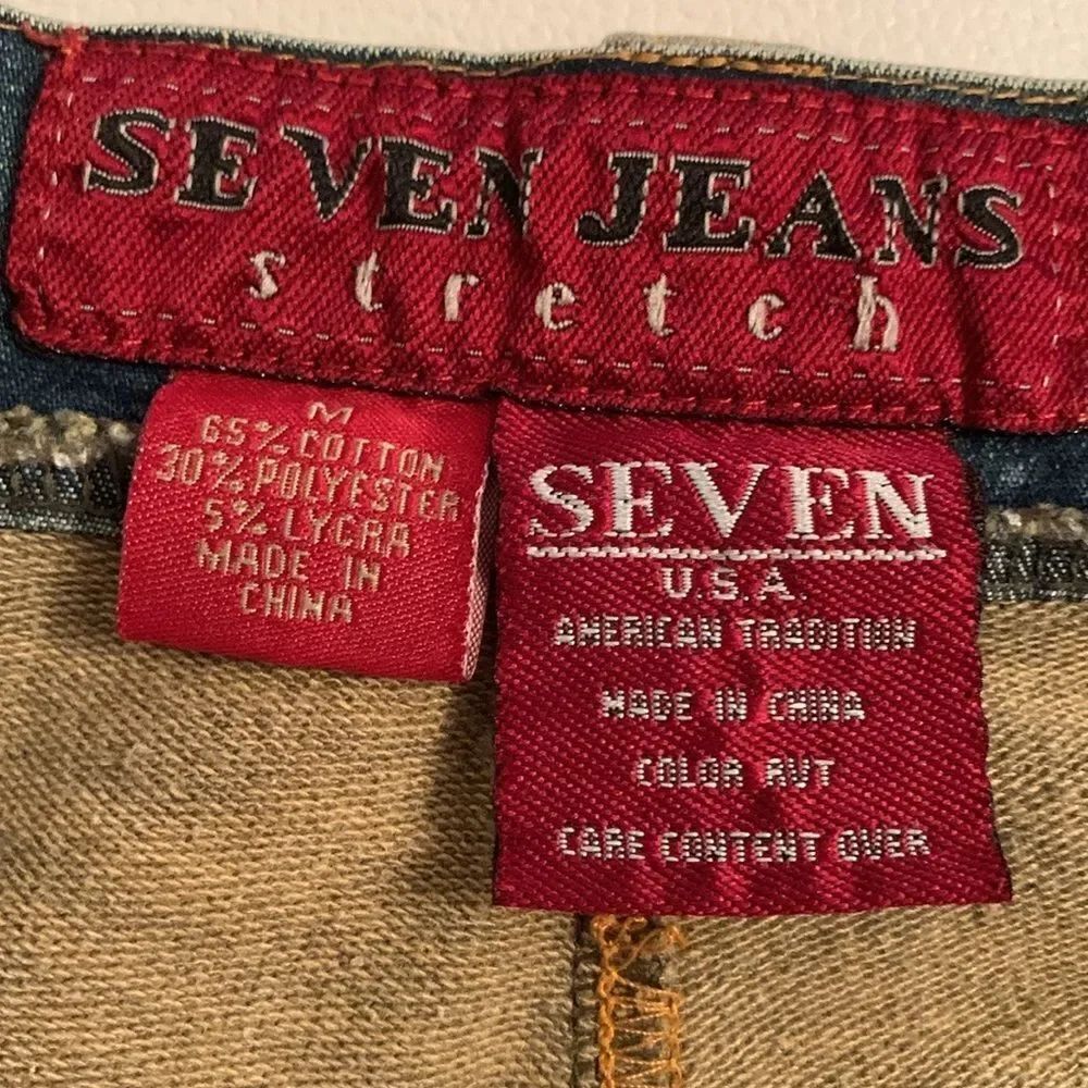 Seven Stretch Denim Flared Leg Boot Cut Women’s Jeans Size M - Picture 10 of 11